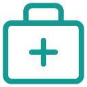 Target cleaning medical building icon